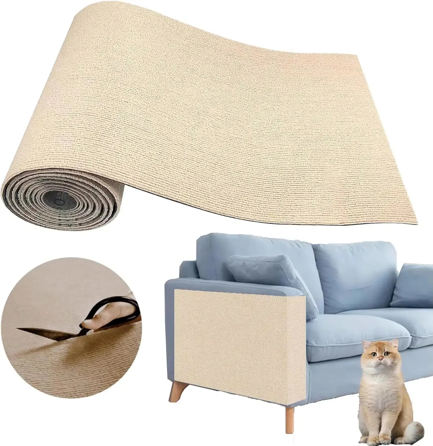 Cat Scratch Protection Board - Self-Adhesive, Trimmable Wall & Sofa Protector for DIY Cat Paws Care
