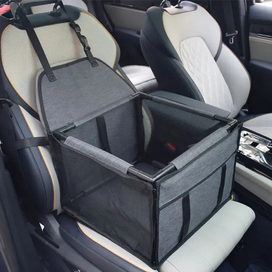 Dogs Car Seat Protector – Premium Waterproof Pet Travel Hammock with Storage Pockets for Safe Rides