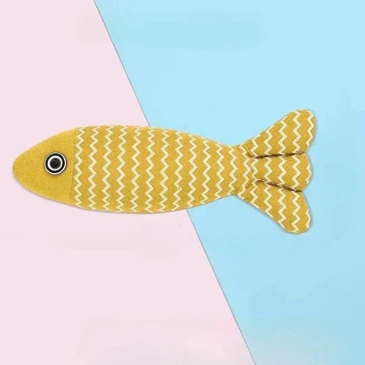 Interactive Catnip Toy - Funny Plush Fish Chew Toy for Kittens and Cats, Stimulating and Fun