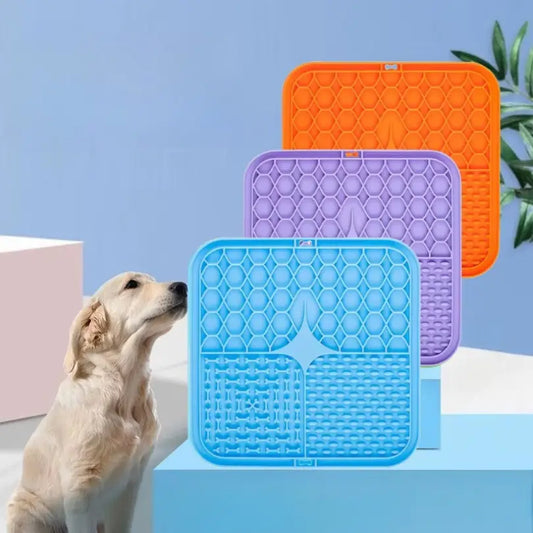 Pets Licking Pad – BPA-Free Silicone Slow Feeder, Non-Slip Meal Mat for Yogurt & Wet Food, Easy Clean