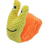 Dog Puzzle Feeder – Interactive Plush Snail Toy with Squeaker, Slow Feeder, Mental Stimulation for Resistant Chewers