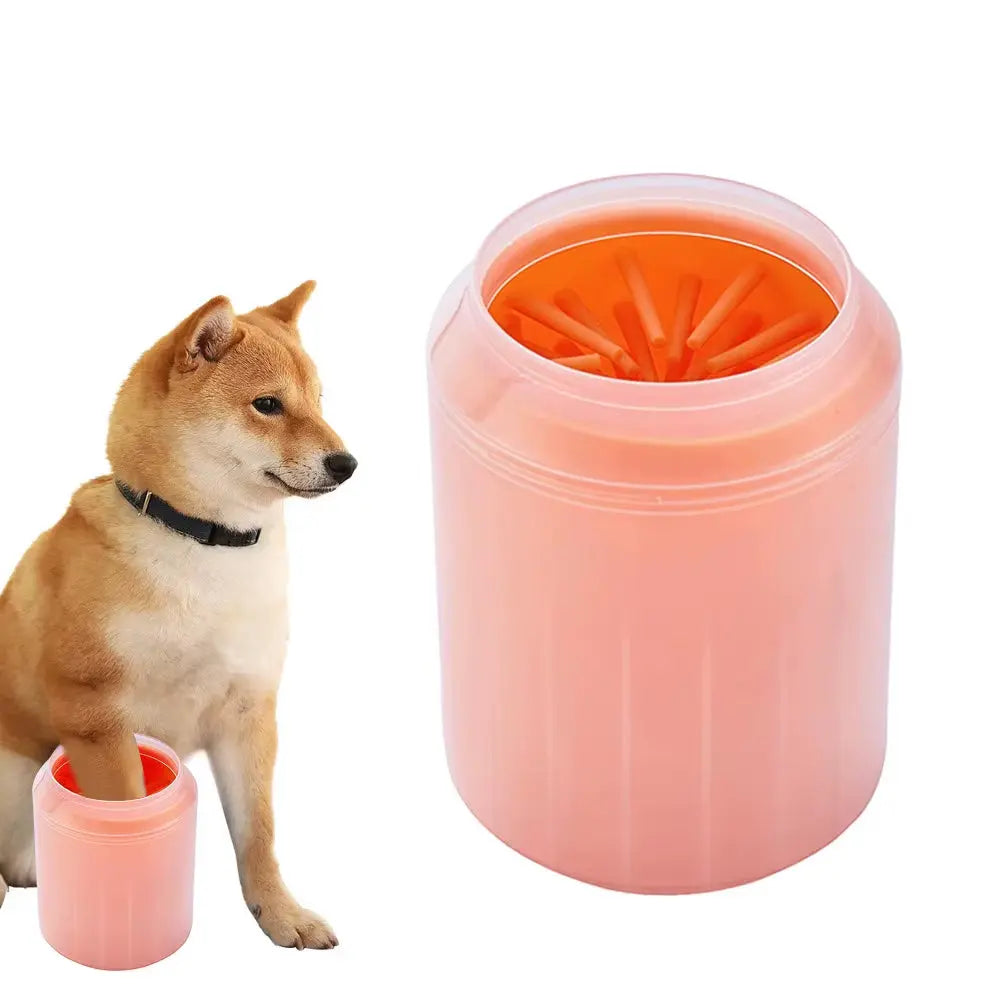 Portable Pet Paw Washer - Mud Removing Cup for Dogs & Cats - BPA-Free Silicone Brush