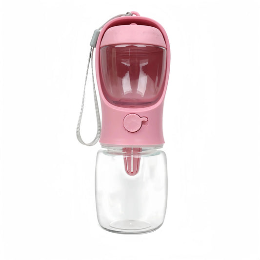 Dual-Use Pet Water Bottle & Food Container – Leak-Proof for Travel & Outdoors