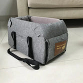 Portable Dog Car Seat Bed - Safe & Comfortable Travel Carrier for Small Dogs and Cats, Non-Slip Design