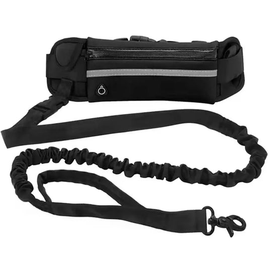 Hands-Free Dog Leash for Running & Hiking – Reflective Waist Belt with Retractable Bungee Lead, Adjustable Waist Pack Included
