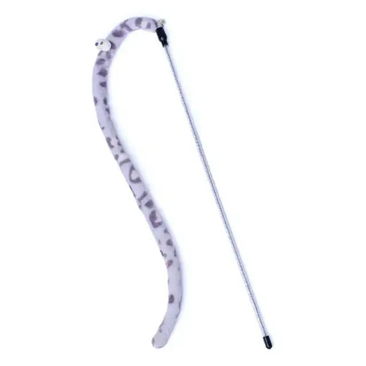 Whisker Wiggler Cat Teaser Wand - Colorful Caterpillar Feather Toy with Extendable Rod for Cats