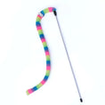 Load image into Gallery viewer, Whisker Wiggler Cat Teaser Wand - Colorful Caterpillar Feather Toy with Extendable Rod for Cats
