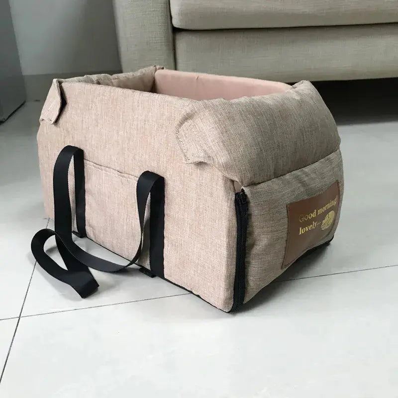Portable Dog Car Seat Bed - Safe & Comfortable Travel Carrier for Small Dogs and Cats, Non-Slip Design