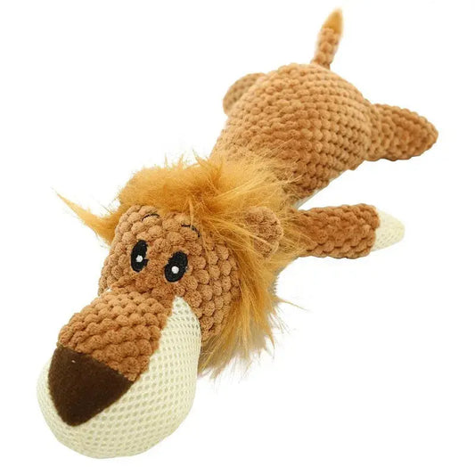  Durable Plush Dog Toy for Large Breeds – Cute Squeaky Stuffed Fleece Chew with Reinforced Seams | Molar Massager & Playtime Fun