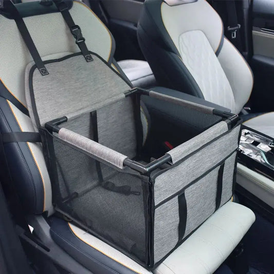 Dogs Car Seat Protector – Premium Waterproof Pet Travel Hammock with Storage Pockets for Safe Rides