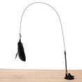 Charger l'image dans la visionneuse de la galerie, Cat Feather Teaser Toy – Interactive Wand with Bell and Suction Cup for Playful Cats

