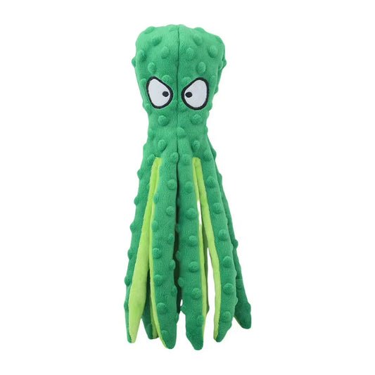 Octo-Buddy Interactive Dog Toy - Stuffing-Free Crinkle & Squeak Design for Pets