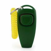Pet Training Clicker and Whistle Combo - 2-in-1 Dog Trainer Tool with Answer Card and Key Ring