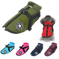 Charger l'image dans la visionneuse de la galerie, Warm Dog Coat with Harness – Waterproof Winter Jacket for Big and Small Breeds
