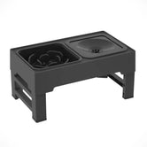 Adjustable Elevated Dog Bowl Stand – Stainless Steel Puppy Feeding Dish with Non-Slip Base | Perfect for Small & Large Dogs